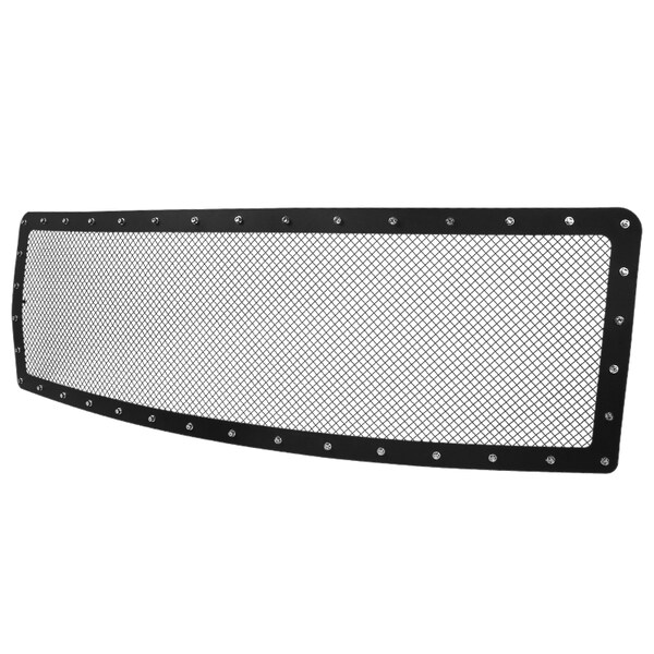 Spec-D Tuning 09-12 Ford F150 Grille Insert - Rivet Style - Not Fit- Steel/Black HBG-F15009BKSS-YH - main